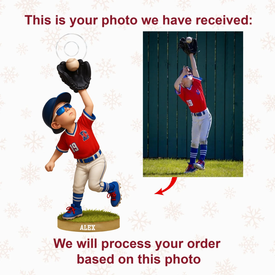 Little Star Play - Personalized Photo Ornament - Christmas Gift For Sport Loving Kids AGP0DH041