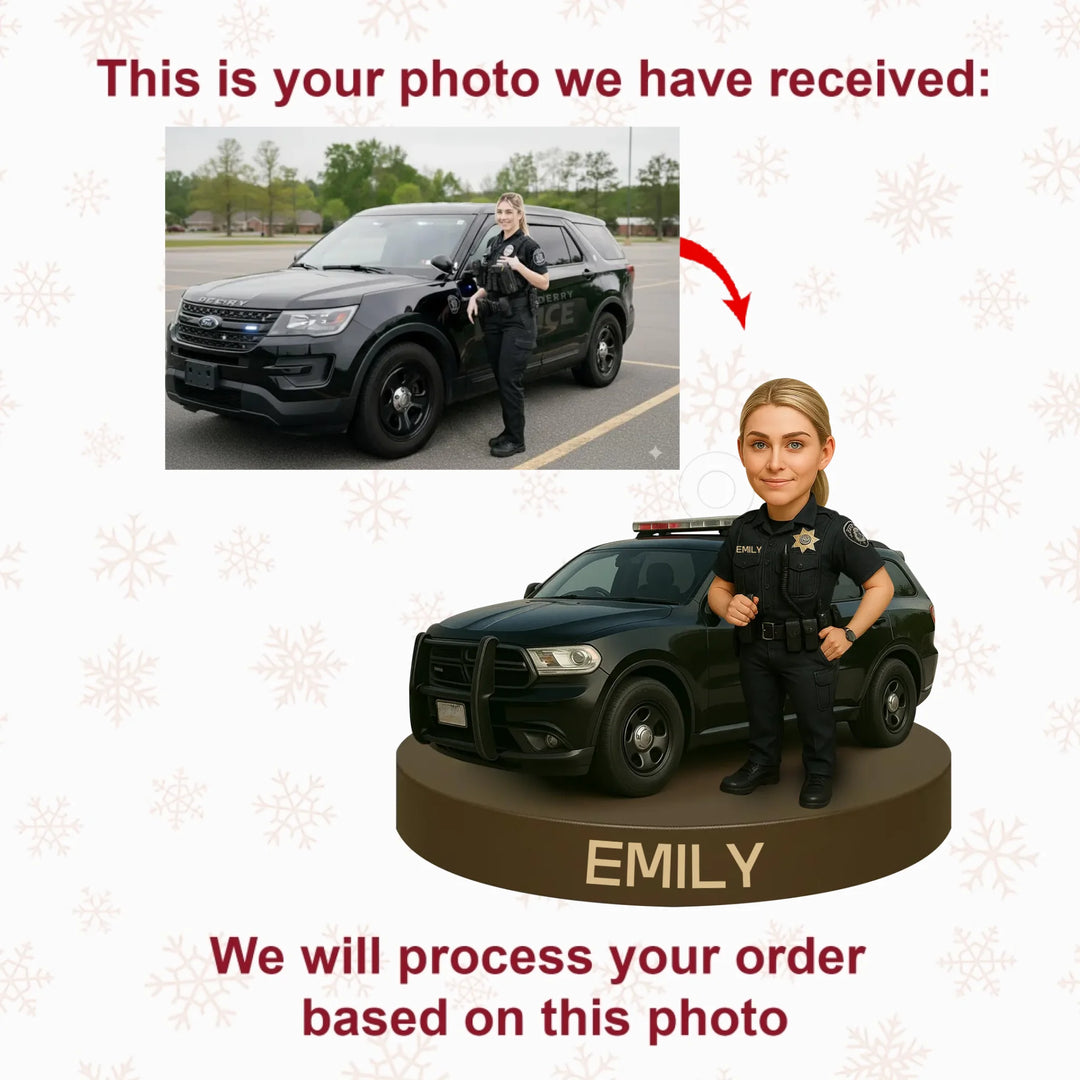 Protect and Serve - Personalized Photo Ornament - Christmas Gift For Policewomen AGP0DH034