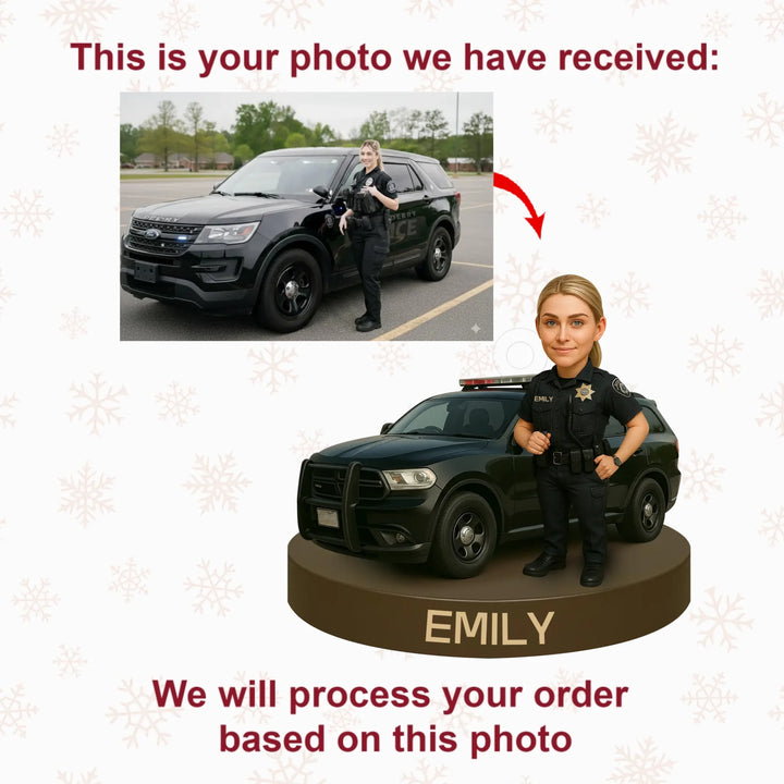 Protect and Serve - Personalized Photo Ornament - Christmas Gift For Policewomen AGP0DH034