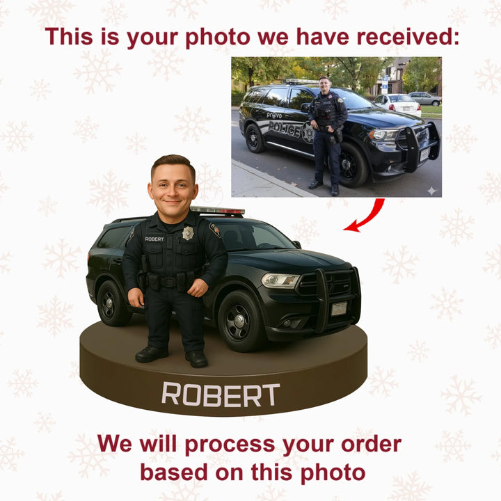Duty and Honor - Personalized Photo Ornament - Christmas Gift For Policemen AGP0DH033