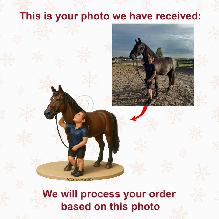 Brave Horse Friend - Personalized Photo Ornament - Christmas Gift For Horse Lovers AGP0DH014