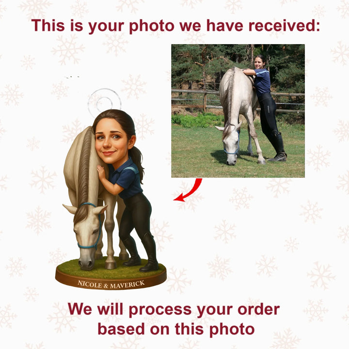 Pure Connection - Personalized Photo Ornament - Christmas Gift For Horse Lovers AGP0DH013