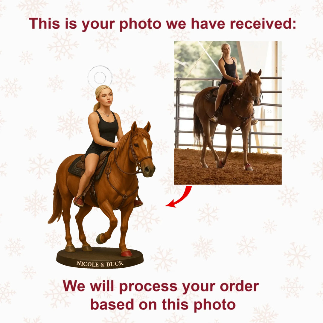 Equestrian Serenity - Personalized Photo Ornament - Christmas Gift For Horse Lovers AGP0DH012