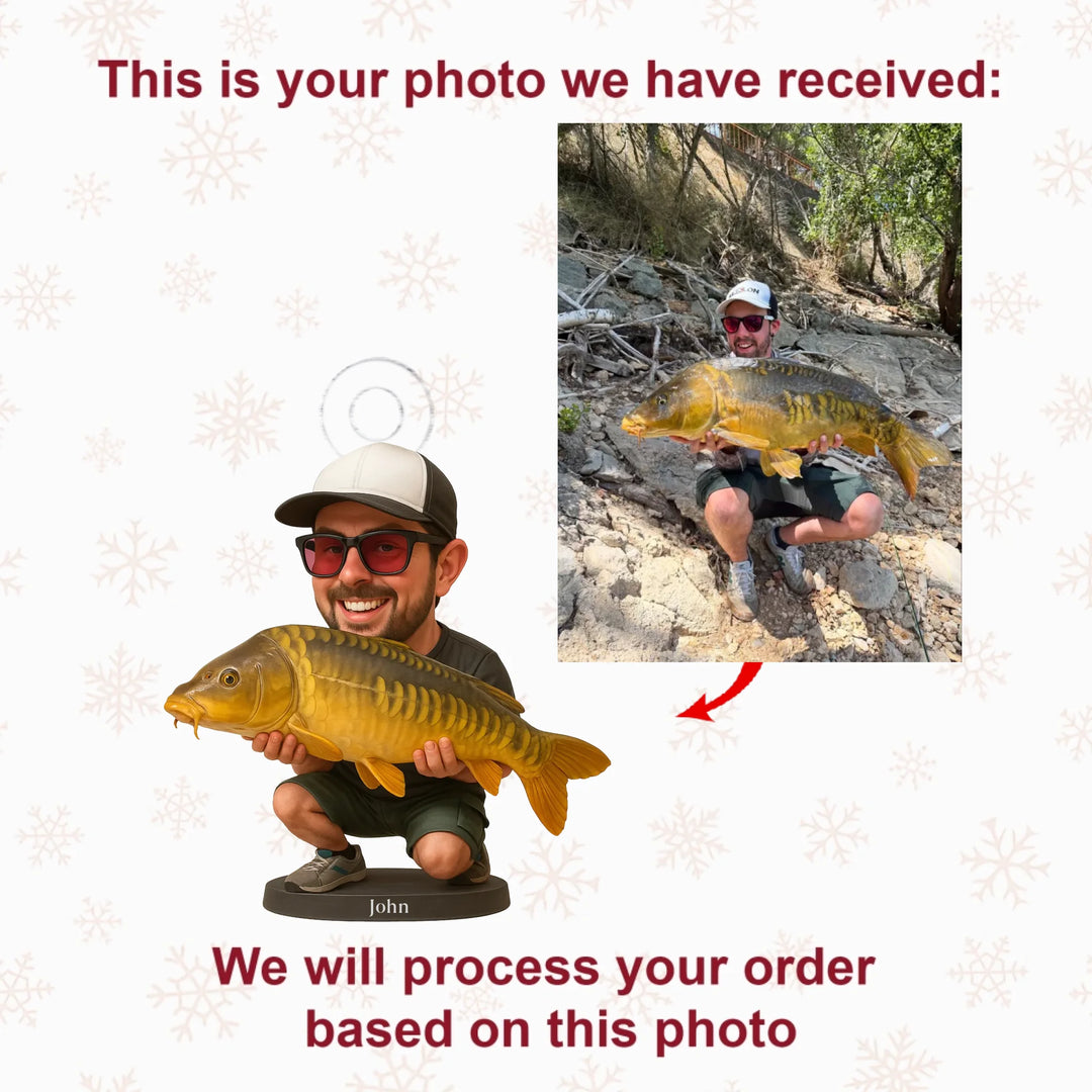 Big Carp Catch - Personalized Photo Ornament - Christmas Gift For Fishing Lovers AGP0DH010