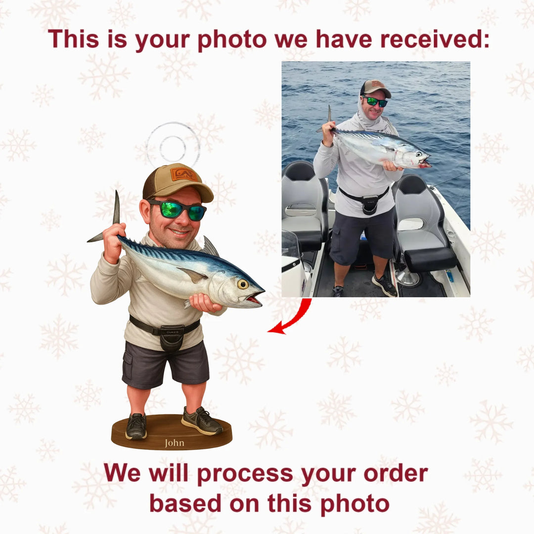 Tuna Trophy - Personalized Photo Ornament - Christmas Gift For Fishing Lovers AGP0DH008