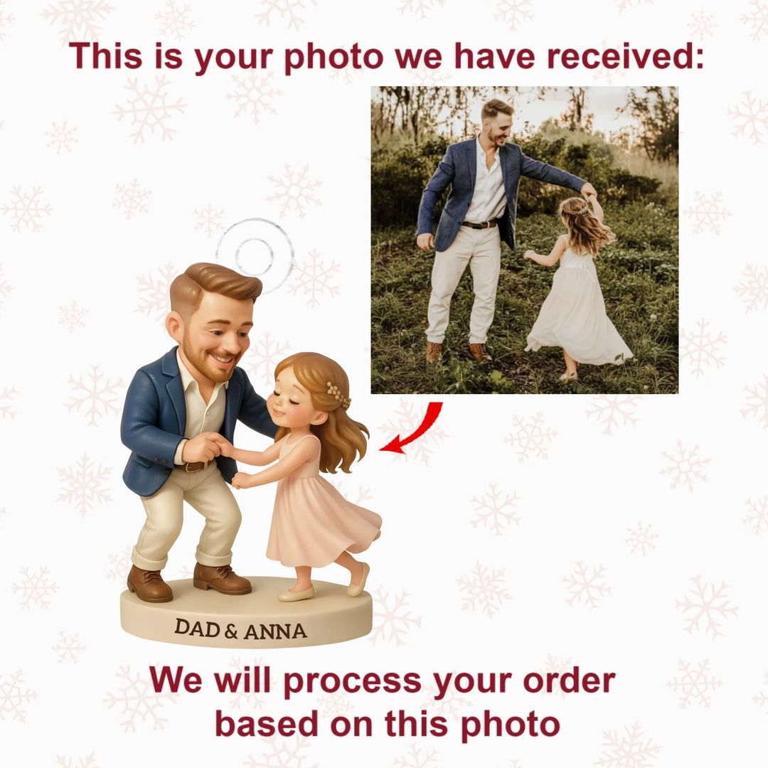 Little Princess Of Dad - Personalized Photo Ornament - Christmas Gift For Family Members AGP0DH005