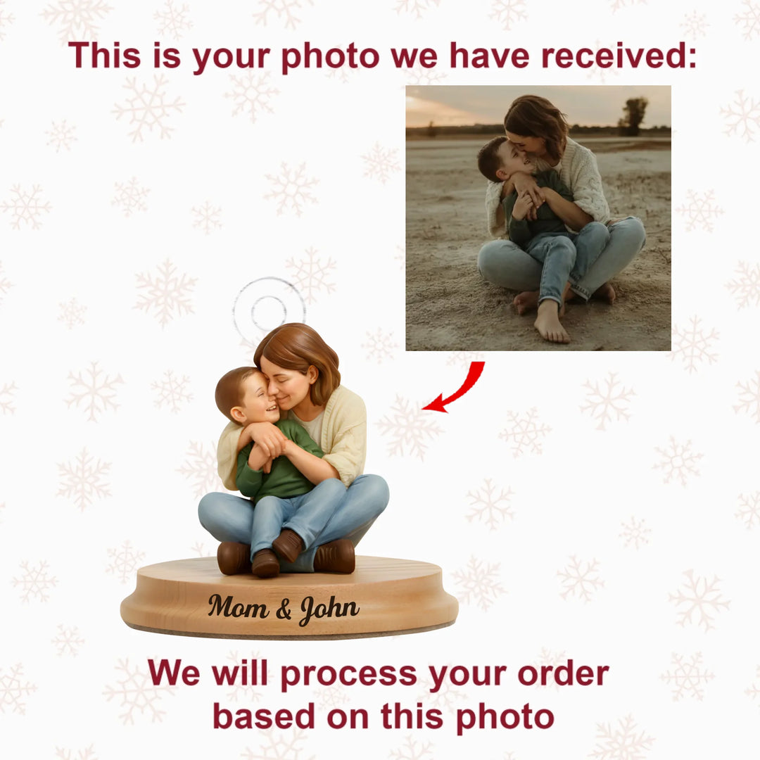 Mom Biggest Happiness - Personalized Photo Ornament - Christmas Gift For Family Members AGP0DH004