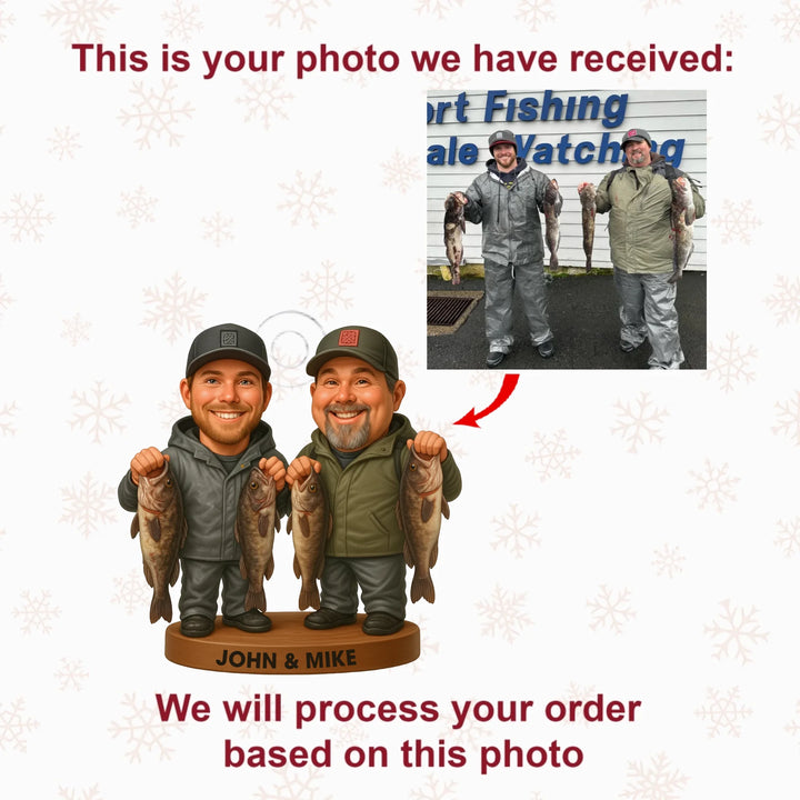 Victory Day - Personalized Photo Ornament - Christmas Gift For Fishing Lovers AGP0DH003