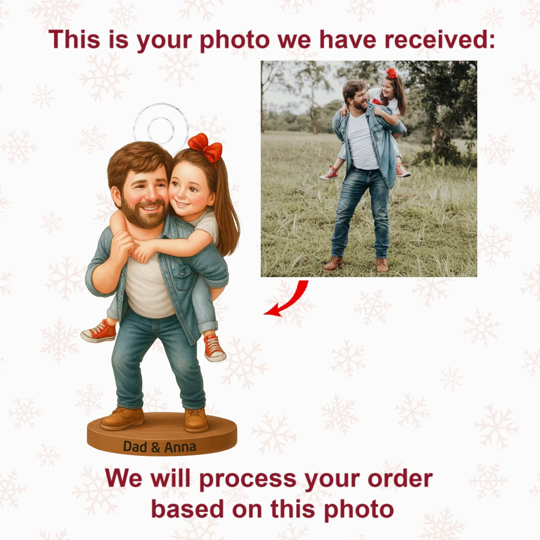 Dad Biggest Joy - Personalized Photo Ornament - Christmas Gift For Family Members AGP0DH002