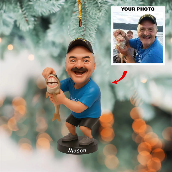 Gone Fishing - Personalized Photo Ornament - Christmas Gift For Fishing Lovers AGP0NL035