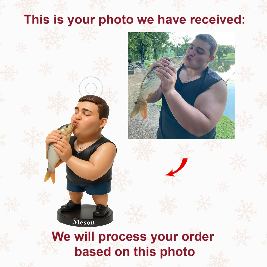 Fishing Vibes - Personalized Photo Ornament - Christmas Gift For Fishing Lovers AGP0NL038