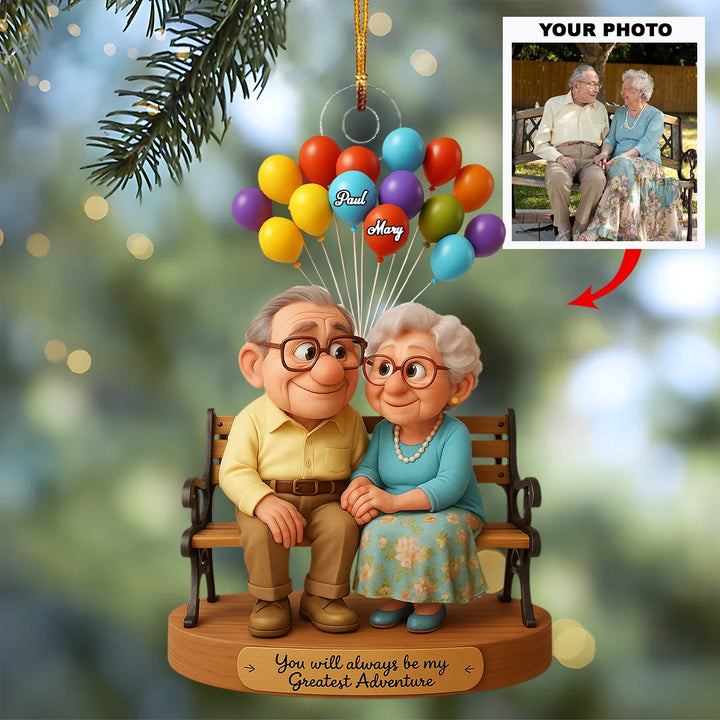 Greatest Adventure - Personalized Photo Mica Ornament - Christmas Gift For Grandparents AGP0DH054