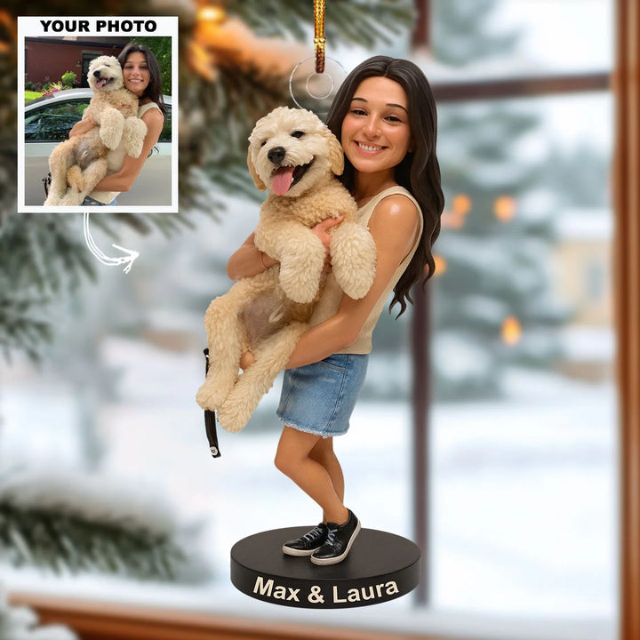 Our Pup Joy - Personalized Photo Mica Ornament - Christmas Gift For Dog Lovers AGP0NL044