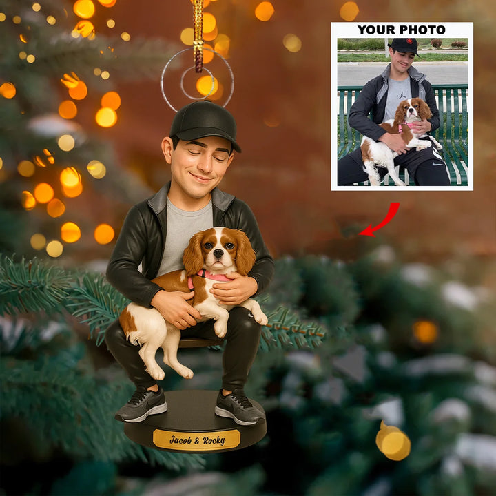 Heart in My Arms - Personalized Photo Mica Ornament - Christmas Gift For Dog Lovers AGP0QQ025