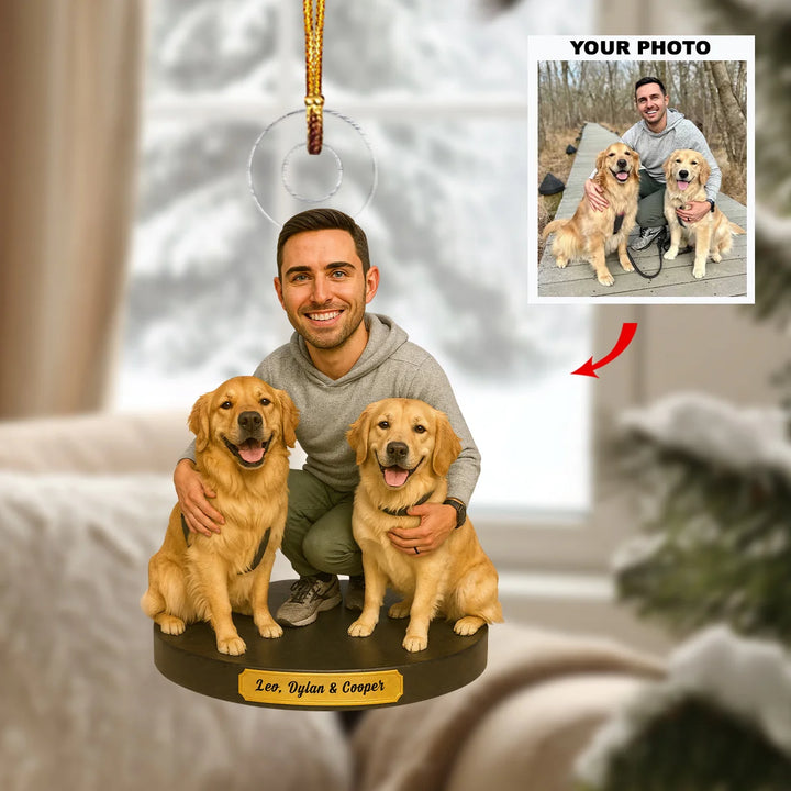 Golden Moments - Personalized Photo Mica Ornament - Christmas Gift For Dog Lovers AGP0QQ024