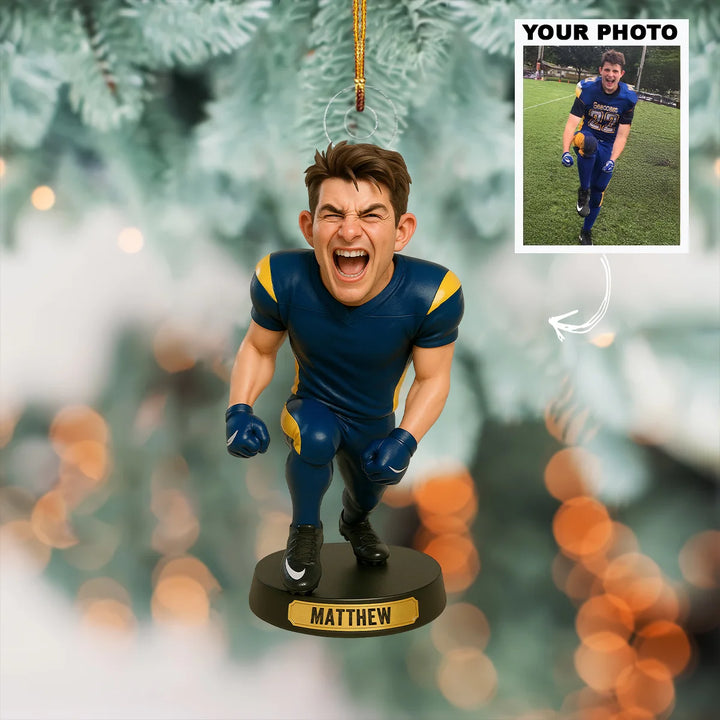 Victory Shout - Personalized Photo Ornament - Christmas Gift For Football Lovers AGP0QQ014