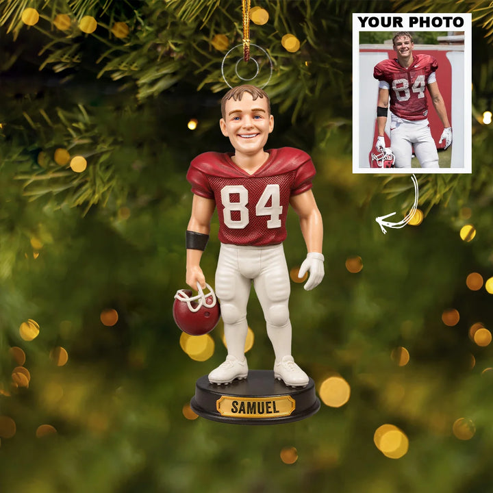 Leader Of The Play - Personalized Photo Ornament - Christmas Gift For Football Lovers AGP0QQ013