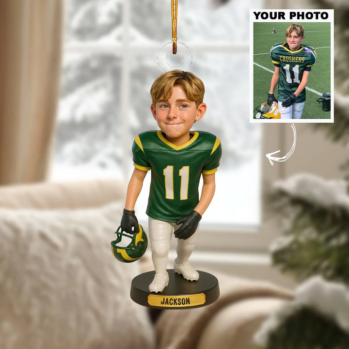 Game Day Spirit - Personalized Photo Ornament - Christmas Gift For Football Lovers AGP0QQ012