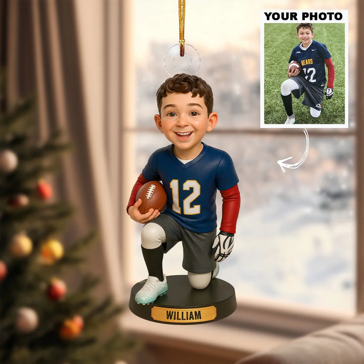 First Touch Down - Personalized Photo Ornament - Christmas Gift For Football Lovers AGP0QQ011