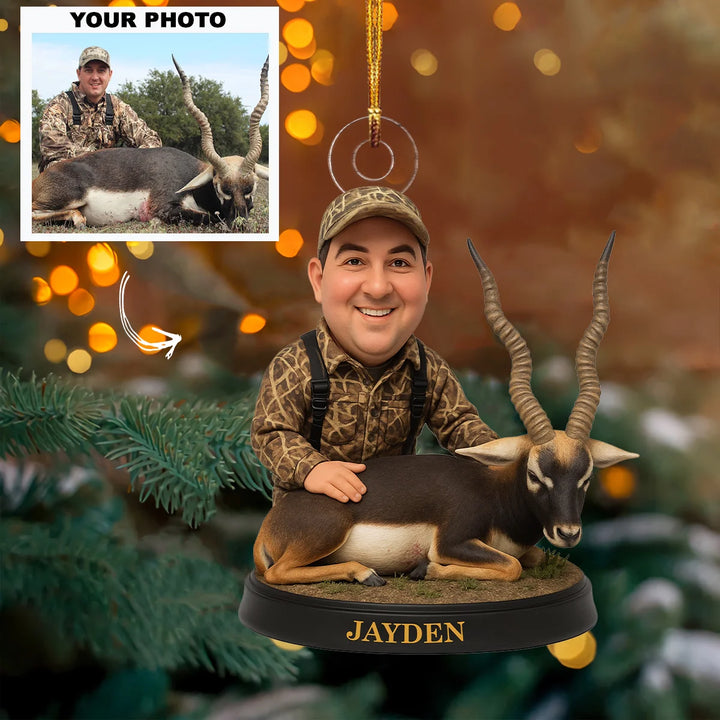 Hunter's Proud Moment - Personalized Photo Ornament - Christmas Gift For Hunting Lovers AGP0QQ006