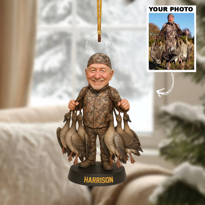 Goose Hunter - Personalized Photo Ornament - Christmas Gift For Hunting Lovers AGP0QQ002