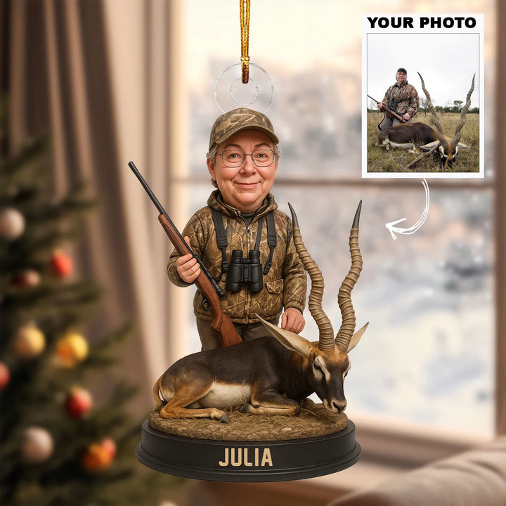 Hunter's Patience - Personalized Photo Ornament - Christmas Gift For Hunting Lovers AGP0QQ008