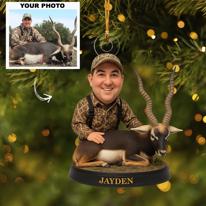 Hunter's Triumph - Personalized Photo Ornament - Christmas Gift For Hunting Lovers AGP0QQ007