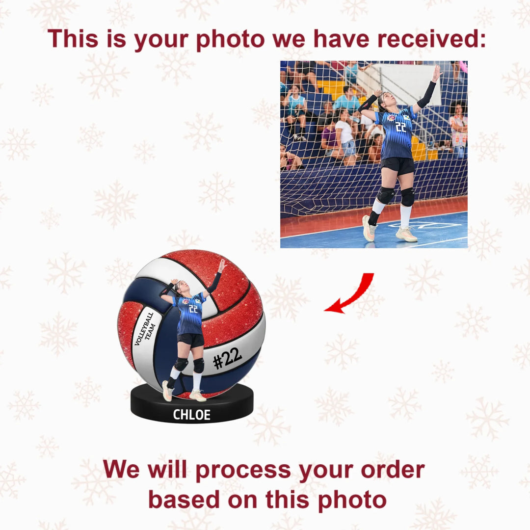 Volleyball Star - Personalized Photo Mica Ornament - Christmas Gift For Volleyball Playes, Kids, Family Members AGCHT007