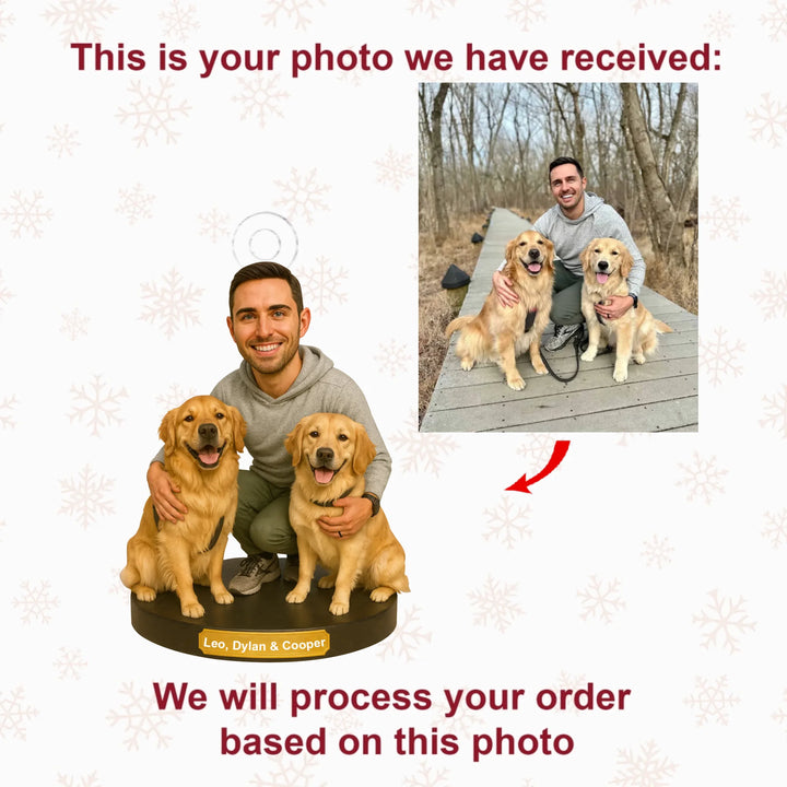 Golden Moments - Personalized Photo Mica Ornament - Christmas Gift For Dog Lovers AGP0QQ024