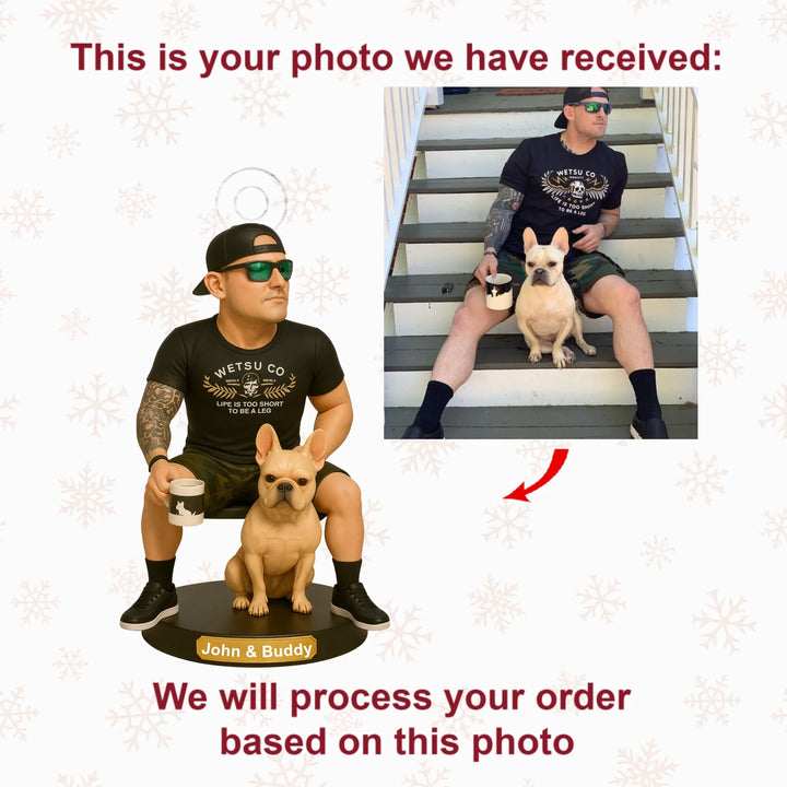 Morning Companions - Personalized Photo Mica Ornament - Christmas Gift For Dog Lovers AGP0QQ023