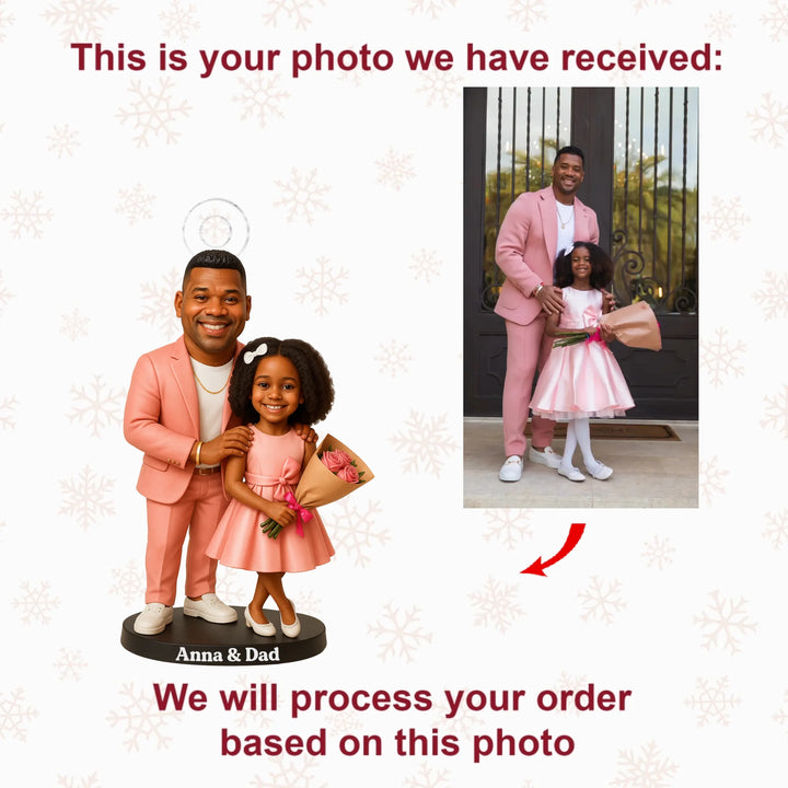 Dad's Little Bloom - Personalized Photo Ornament - Christmas Gift For Family Members AGP0QQ016