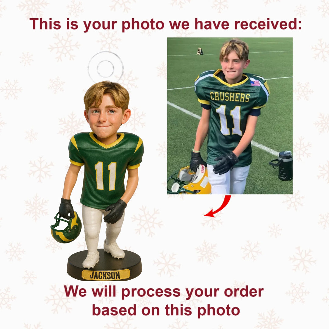 Game Day Spirit - Personalized Photo Ornament - Christmas Gift For Football Lovers AGP0QQ012