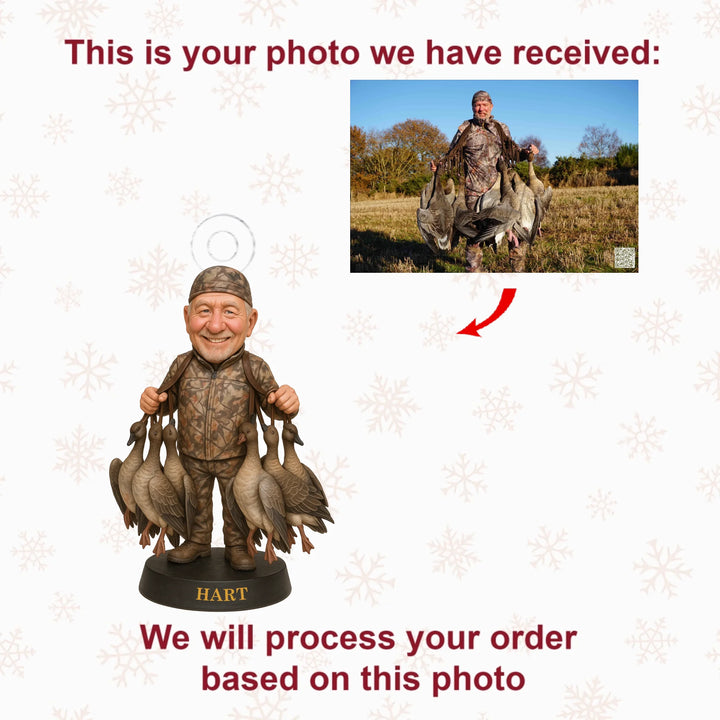 Goose Hunter - Personalized Photo Ornament - Christmas Gift For Hunting Lovers AGP0QQ002
