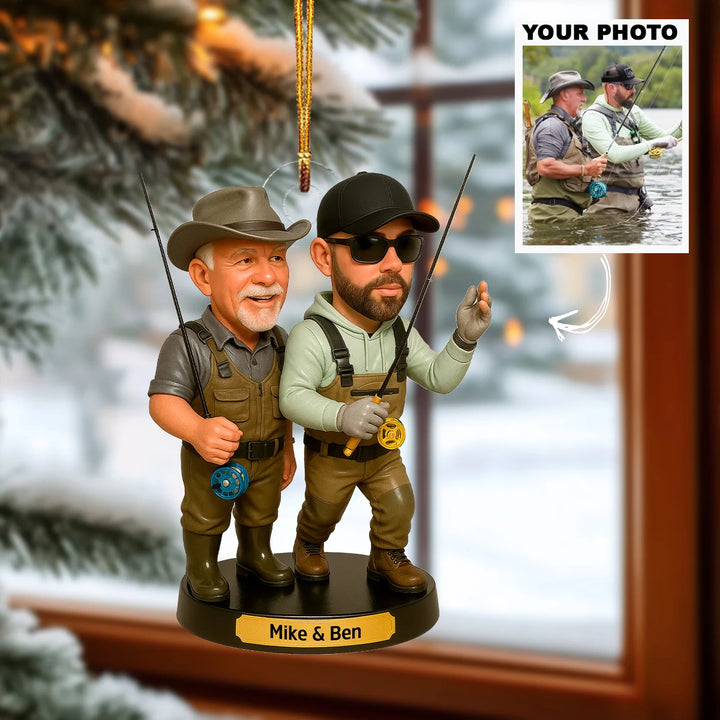 Sharing Experience - Personalized Photo Ornament - Christmas Gift For Hunting Lovers AGP0QQ026