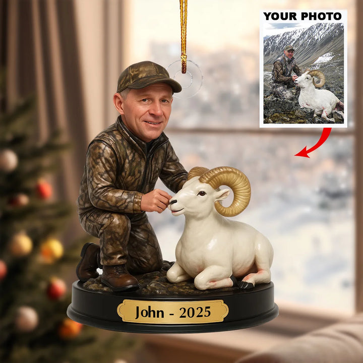 Mountain Triumph - Personalized Photo Ornament - Christmas Gift For Hunting Lovers AGP0QQ029