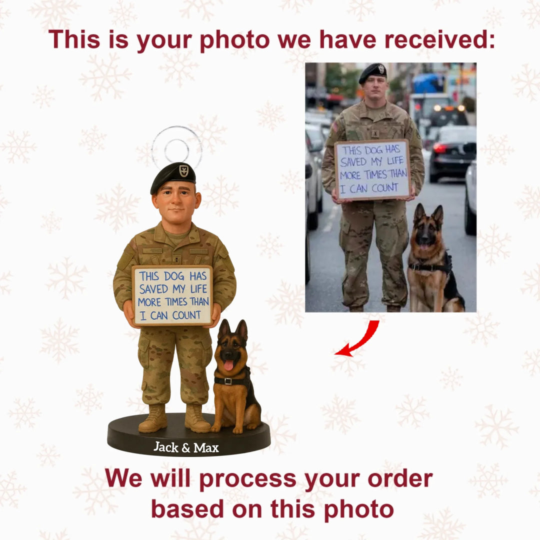 Loyal Warriors - Personalized Photo Mica Ornament - Christmas Gift For Soldiers, Veterans AGP0NL053
