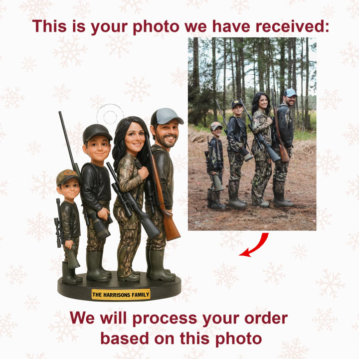 The Hunting Family - Personalized Photo Ornament - Christmas Gift For Hunting Lovers AGP0QQ031