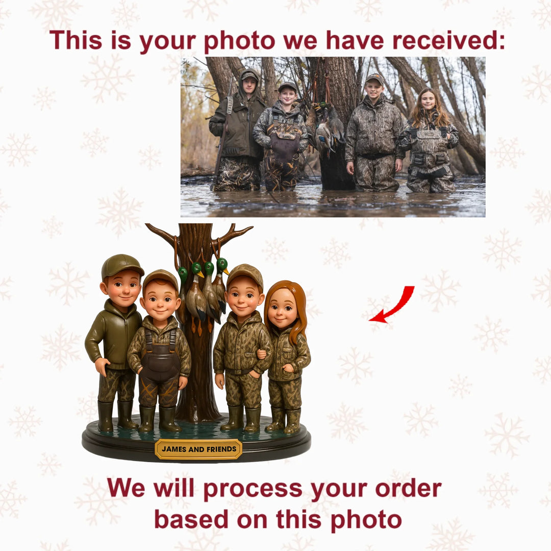 Young Hunters - Personalized Photo Ornament - Christmas Gift For Hunting Lovers AGP0QQ032