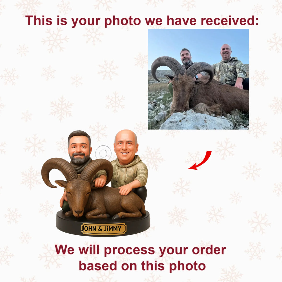 Wild Mountain Duo - Personalized Photo Ornament - Christmas Gift For Hunting Lovers AGP0QQ034