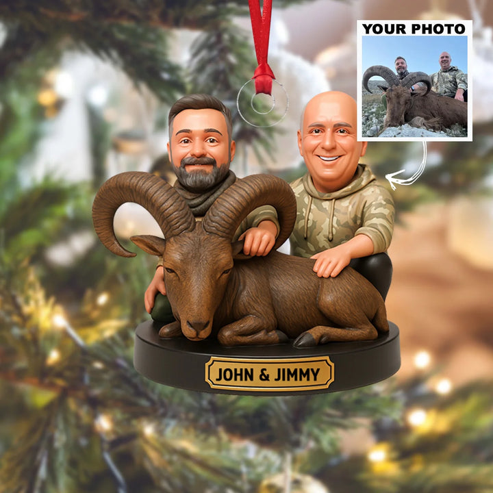 Wild Mountain Duo - Personalized Photo Ornament - Christmas Gift For Hunting Lovers AGP0QQ034