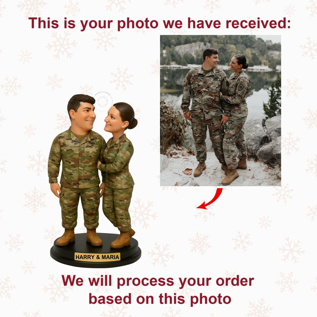 Love in Service - Personalized Photo Mica Ornament - Christmas Gift For Soldiers, Veterans AGP0QQ036