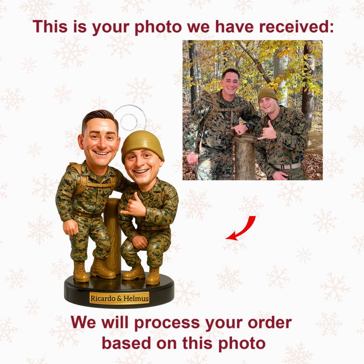 Mission Mates - Personalized Photo Mica Ornament - Christmas Gift For Soldiers, Veterans AGP0QQ035