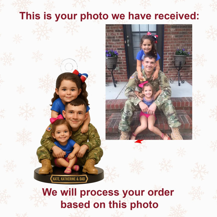 My Hero's Home - Personalized Photo Mica Ornament - Christmas Gift For Soldiers, Veterans AGP0QQ037