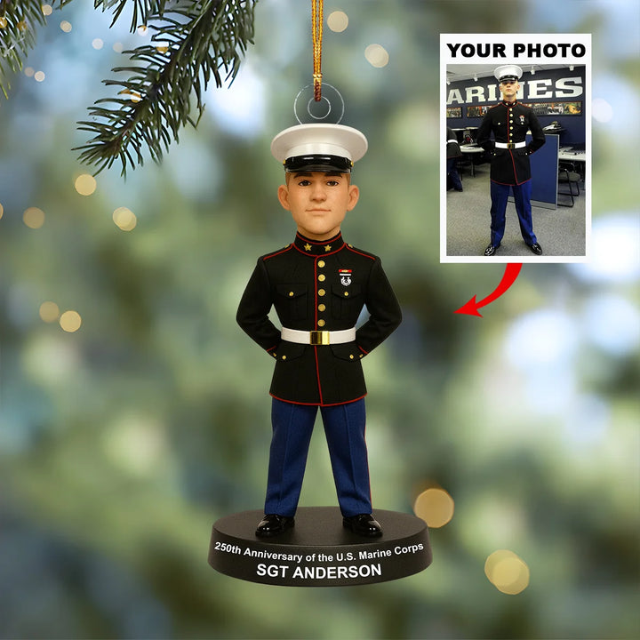 Semper Strong - Personalized Photo Ornament - Christmas Gift For US Marines AGP0NL057