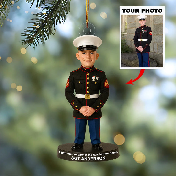 Marine Pride - Personalized Photo Ornament - Christmas Gift For US Marines AGP0NL056