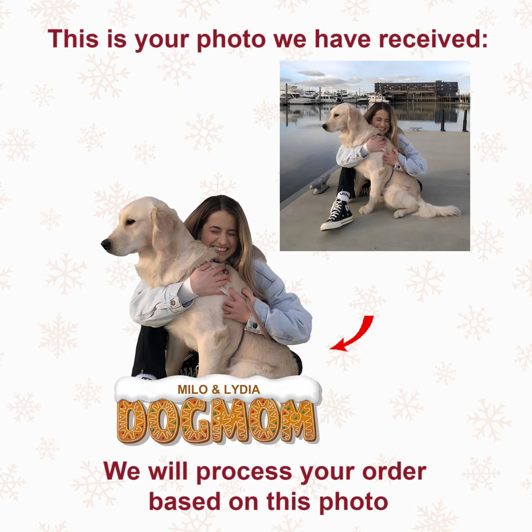 Proud Dog Mom - Personalized Custom Photo Mica Ornament - Christmas Gift For Dog Mom, Dog Lovers AGCNL001