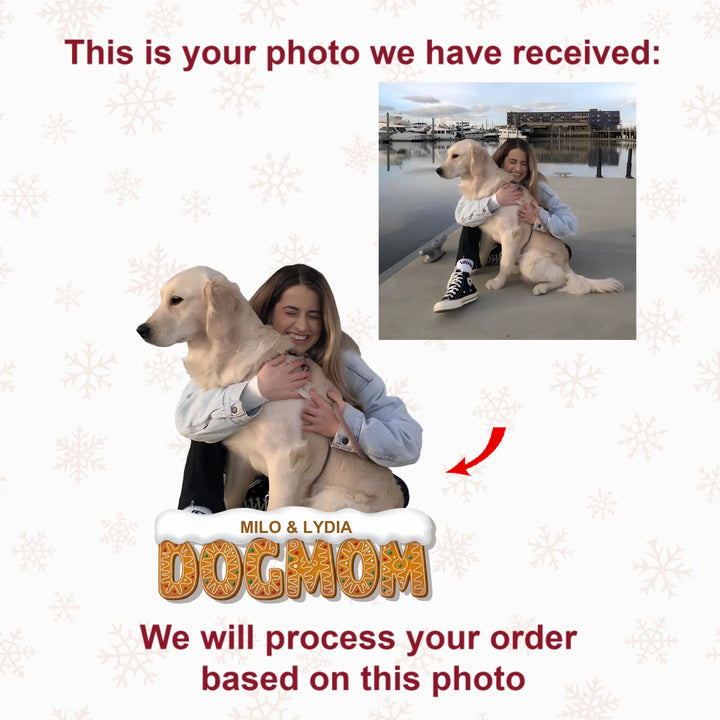 Proud Dog Mom - Personalized Custom Photo Mica Ornament - Christmas Gift For Dog Mom, Dog Lovers AGCNL001