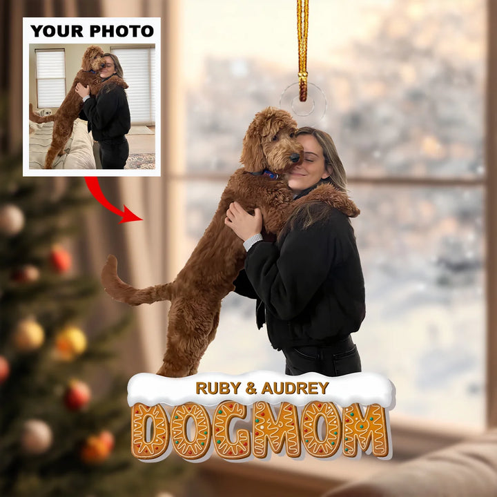 Proud Dog Mom - Personalized Custom Photo Mica Ornament - Christmas Gift For Dog Mom, Dog Lovers AGCNL001