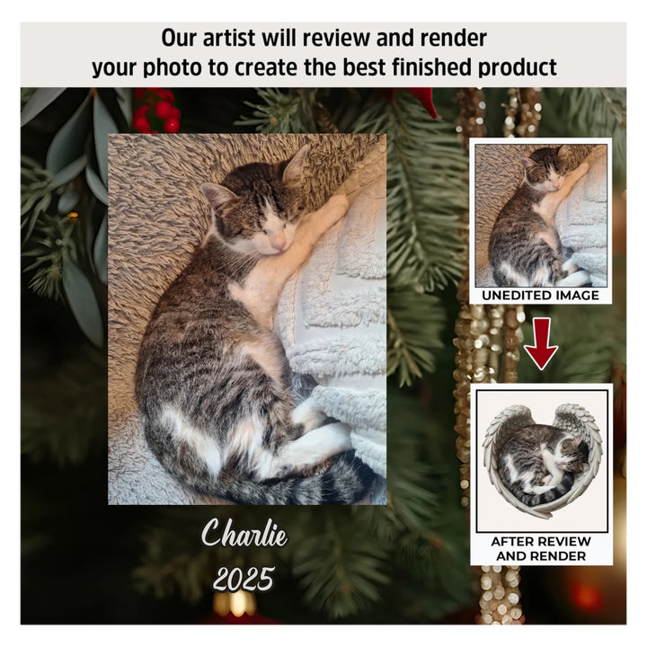 Forever in My Heart - Personalized Photo Ornament - Christmas Gift For Cat Lovers AGP0DH055