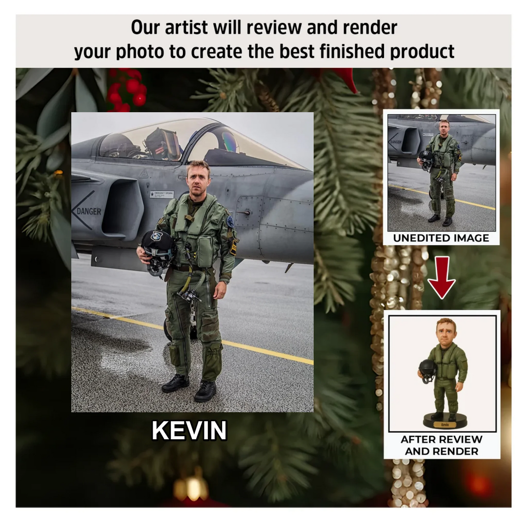 Brave Hero - Personalized Photo Ornament - Christmas Gift For Soldiers, Veterans AGP0QQ038